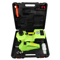 Kit de cric électrique 3-en-1 pour voiture, cric hydraulique 12V 5T avec pompe de gonflage de pneus, clé à chocs, ensemble d'outils d'urgence