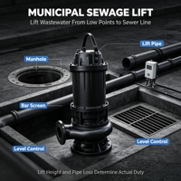 Pompe à eaux usées DEPUMP, pompe submersible pour aspiration des eaux usées, pompe submersible pour drainage, pompe à eaux usées en acier inoxydable