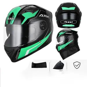 316 casco da moto a doppia lente integrale di alta qualità da uomo casco da moto da corsa DOT capacete casqueiro casque