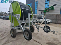 Système d'irrigation mobile avec enrouleur de tuyau métallique, pompe, boîte de vitesses, télécommande PLC, canon d'arrosage robuste et durable pour grandes exploitations agricoles
