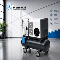 Compresseur d'air à vis portable monophasé 220V 60Hz, 10HP 7.5kW, réservoir d'air 220L, 8-13 bars, conception mobile pour la pulvérisation de meubles