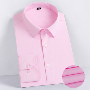 Camisas de esmoquin personalizadas al por mayor 100% algodón para <span class=keywords><strong>hombre</strong></span>, formales, de manga larga, tipo <span class=keywords><strong>cárdigan</strong></span>, estampadas, lisas, casuales, de negocios, para otoño/primavera - Product Image 2