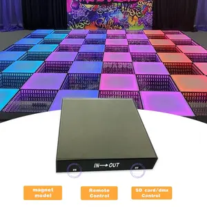 वायरलेस डिस्को रोशनी मंच एलईडी डांस फ्लोर मैग्नेट पार्टी सजावट