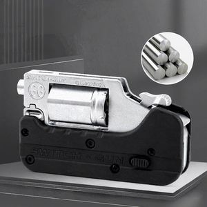 Pistolet jouet pour enfants, série Blockbuster Assassin, revolver transformable en alliage, peut tirer des fléchettes souples - Product Image 2