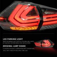 Feux arrière LED rouges pour voiture, nouveaux feux de circulation modifiés, feux de freinage, clignotants pour Rogue X-trail 2014-2019