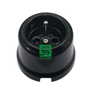 Enchufe de pared <span class=keywords><strong>vintage</strong></span> de <span class=keywords><strong>porcelana</strong></span> de Alemania Toma de corriente eléctrica de cerámica 240V,16A - Product Image 3