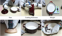 Juegos de Utensilios de Cocina de Hierro Fundido Esmaltado Antiadherentes Personalizados de Alta Calidad para el Hogar y la Cocina, Venta al por Mayor