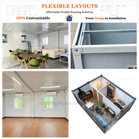 Maison Conteneur de 2 Étages en Acier et Panneaux Sandwich, 2 Chambres, Design Moderne, Origine Chine, Tailles 20ft/40ft