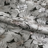 Top Qualität schöne blaue Blume Garn Stickstoff Lurex 3D Metallic Jacquard Brokat Stoff für Kleidungs stück