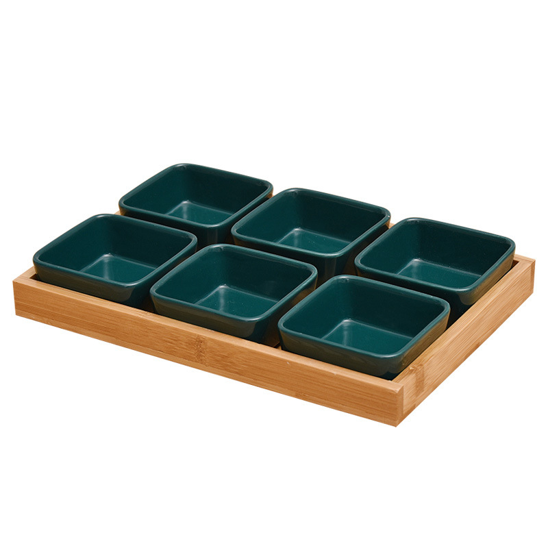 Plateau à six compartiments (vert)