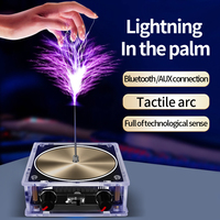 Haut-parleur Bluetooth à arc plasma Tesla Coil pour musique, transmission sans fil, modèle d'expérimentation de bureau, garantie de 3 mois