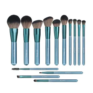 BS-MALL OEM&ODM Blue Makeup Brushes Private Label Kits 14PCS Hot Sale Makeup Brushes Wholesale