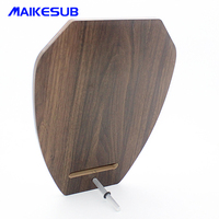 Vente en gros, plaque de bouclier en bois vierge, plaque de bouclier en bois vierge, plaque de récompense de sublimation