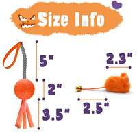 Promo Harga Murah Mainan Kucing Interaktif Catnip Poliester Pembersih Gigi Tikus Lucu Lembut Mainan Halloween