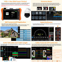 Testeur CCTV Rsrteng H12-MADHSEF, testeur de caméra IP 8K, test de câble POE+, test CVI TVI AHD SDI, test DMM SFP WiFi, outils de test, télémètre
