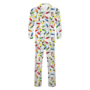 Familien-Weihnachtspyjama-Set Langärmliges Oberteil & Lange Hose Niedlicher Druck Einfaches Design Atmungsaktiv Eltern-Kind-Partnerlook - Product Image 5