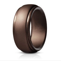 Modyle-anneau de mariage en silicone pour hommes, 8 paquets et bagues simples, nouvelle marque bord élégant, en caoutchouc, 2021