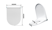 WC électrique intelligent - Sanitaires - S001 - Abattant de toilette rond à fermeture douce - Télécommande - Garantie 5 ans - Pour salle de bain