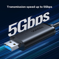 UGREEN kabel Data USB ke USB A/C, kabel Data A/C dan kabel sakelar KM 2m, kabel USB C 3.0 5Gbps, kabel Data kecepatan tinggi