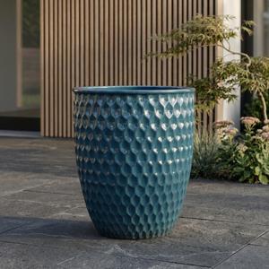 Macetas de Cerámica Esmaltadas en Verde, Modernas Jardineras Escalonadas para Jardín Exterior - Product Image 4