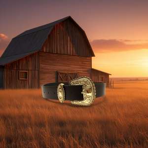 Cinturón Western Angelina de 110 cm con Hebilla de Placa de Aleación, Estilo Negro Marrón - Product Image 2