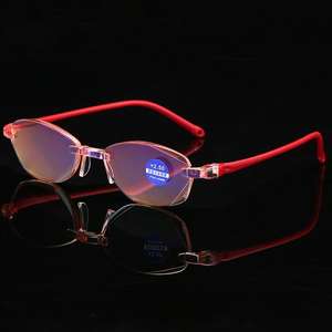 Nouvelles lunettes de <span class=keywords><strong>lecture</strong></span> sans cadre femme coupe mode anti-lumière bleue fabricants de miroirs de vision en gros 805 - Product Image 2