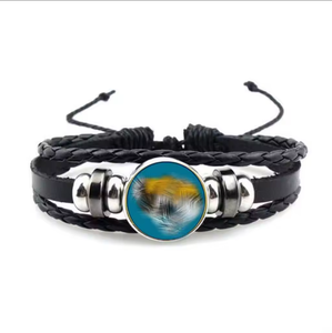 พวงกุญแจข้อมือถักสไตล์เรโทรสำหรับสโมสรฟุตบอล ทำจากโพลีเอสเตอร์ ประดับด้วยอัญมณี หลายชั้น น่ารัก สไตล์อเมริกัน พร้อมโลหะ - Product Image 3