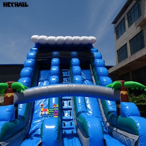 Venta al por Mayor de Fábrica, Tobogán de Agua de PVC de Nuevo Diseño para Niños, Doble Tobogán con <span class=keywords><strong>Piscina</strong></span> para Aventuras - Product Image 5