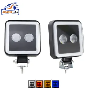 AlcantaLED lampu sorot motor 20W, lampu depan kabut sepeda motor LED tipe jet 3 inci dengan bukaan lampu kabut Mini untuk sepeda motor