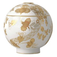 Diffuseur en céramique élégant, porte-bougie, motif floral doré orné, décoration d'intérieur, vente en gros