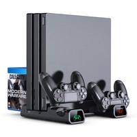 PS4/PS4 Slim/PS4 Pro double contrôleur chargeur Console support de refroidissement vertical charge 4 connecteurs pour PS4