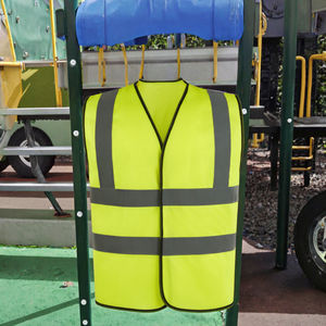 Gilet de sécurité routière réfléchissant ANSI classe 1 LED flash logo personnalisé gilet de sécurité réfléchissant haute visibilité homme noir croix rouge bon marché - Product Image 2