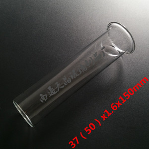 Tubo de ensayo de vidrio Tianjing 37 50 x 1.6 x 150 mm con borde abocardado y base plana para arreglos florales hidropónicos - Product Image 1