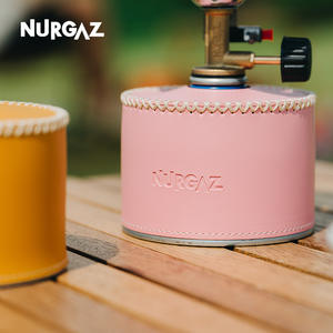 Housse de protection en cuir de vache pour bouteille de gaz Nurgaz, pour camping en plein air, alpinisme, housse de réservoir portable - Product Image 2