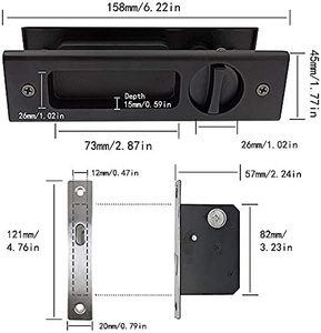 Cerradura de Embutir Invisible WEKIS, Duradera, de Acero Inoxidable y Latón, Antirrobo, de 2.5 Pulgadas, para Puerta Interior de Madera - Product Image 5