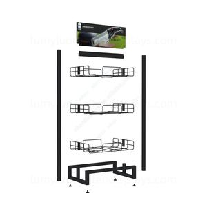 Étagères d'affichage en métal personnalisées, présentoir de sol double face avec paniers en fil métallique, support d'organisation d'outils réglable - Product Image 6