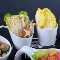 Vente en gros, vaisselle de Restaurant, bol de service blanc en mélamine, ensemble d'assiettes à viande et légumes