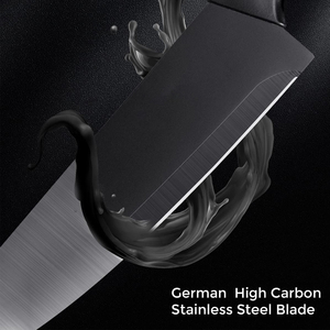 Bộ Dao Nhà Bếp Cán Nhựa 14 Chiếc Bằng Thép Không Gỉ Màu Đen Thiết Kế Mới Với Khối <span class=keywords><strong>Acrylic</strong></span> - Product Image 5