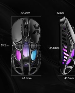 Ratón Inalámbrico para Juegos GravaStar Mercury <span class=keywords><strong>X</strong></span>, 32,000 DPI, Sensor PAW 3950, Frecuencia de Informe de 1000Hz, Marco Hueco de Aleación de Magnesio - Product Image 6