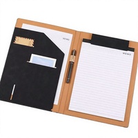Bloc-notes professionnel A4 avec calculatrice, pour réunions de bureau, gestionnaire, carnet de contrats en cuir, feuilles mobiles, cadeau, personnalisable avec logo