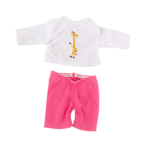 Ensemble de vêtements pour poupées reborn MSYO, t-shirt à manches longues à imprimé <span class=keywords><strong>girafe</strong></span> blanche et pantalon capri rose, cadeau promotionnel - Product Image 4