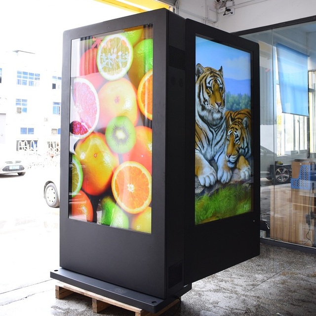98" 55 Inch 4k Outdoor Player hd Lcd Touch Screen Indoor Advertising Totem Kiosk Cms Software Led Digital Signage and Display