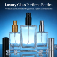 Flacon de parfum rectangulaire en verre épais rechargeable 30/50/60/100ml/Pompe pulvérisatrice personnalisée Emballage cosmétique Jiugao MOQ flexible