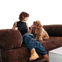 Modernes, schlichtes Cord-Schlafsofa mit vollständig abnehmbarem, waschbarem Bezug und hochdichtem Schaumstoff – ideal für moderne Wohnzimmer