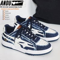Fabrication de chaussures de sport chaussures décontractées de luxe avec logo personnalisé pour hommes chaussures en toile denim avec logo personnalisé