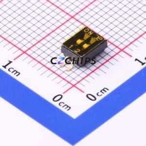 DSHP02TSGET DIP Switch SMD-4P,4.1x5.4mm Switch Flat Toggle, Groove Type Single Pole Single Throw 2 1.27mm - Product Image 1