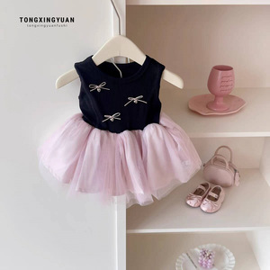 Child Star Circle Girl's Tulle Dress Sleeveless O-Neck Princess Birthday Outfit For 1 Year Old Baby Flower Girl Dress - Product Image 1