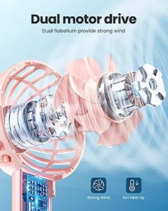 Mini ventilador de mano portátil USB recargable KC escritorio con batería ventilador Personal de pie 3 velocidades mini ventilador de viento fuerte - Product Image 3