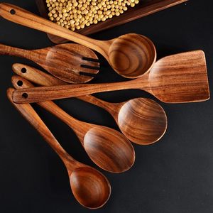 Ustensiles de cuisine professionnels pour la maison, ustensiles de cuisine en bois d'acacia et de teck, ensemble d'ustensiles de cuisine en bois - Product Image 4