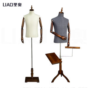 Maniquí Masculino para Trajes de Negocios, Brazos Flexibles, Parte Superior del Cuerpo en Lino Negro, Maniquí Masculino para <span class=keywords><strong>Sastre</strong></span>, Torso, Exhibición de Trajes - Product Image 6